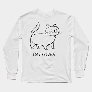 cat tama cute black cat love Long Sleeve T-Shirt